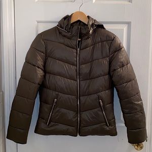Olive Green Light Puffer Jacket